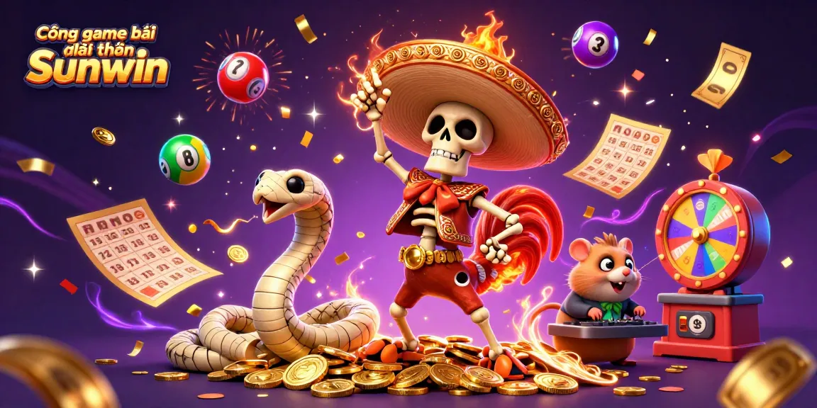Experience the excitement at Cổng game bài đổi thưởng Sunwin with vibrant characters and a dynamic casino atmosphere.
